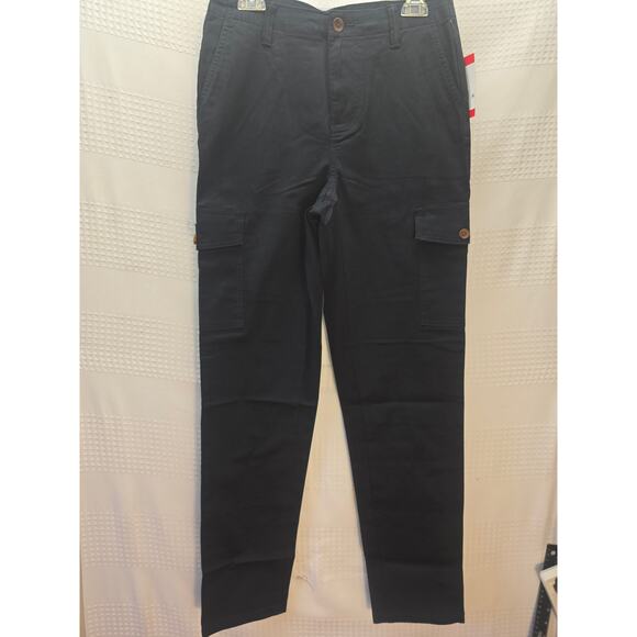 Lands end Cargo pants womens size 2 black side pockets - Picture 1 of 10